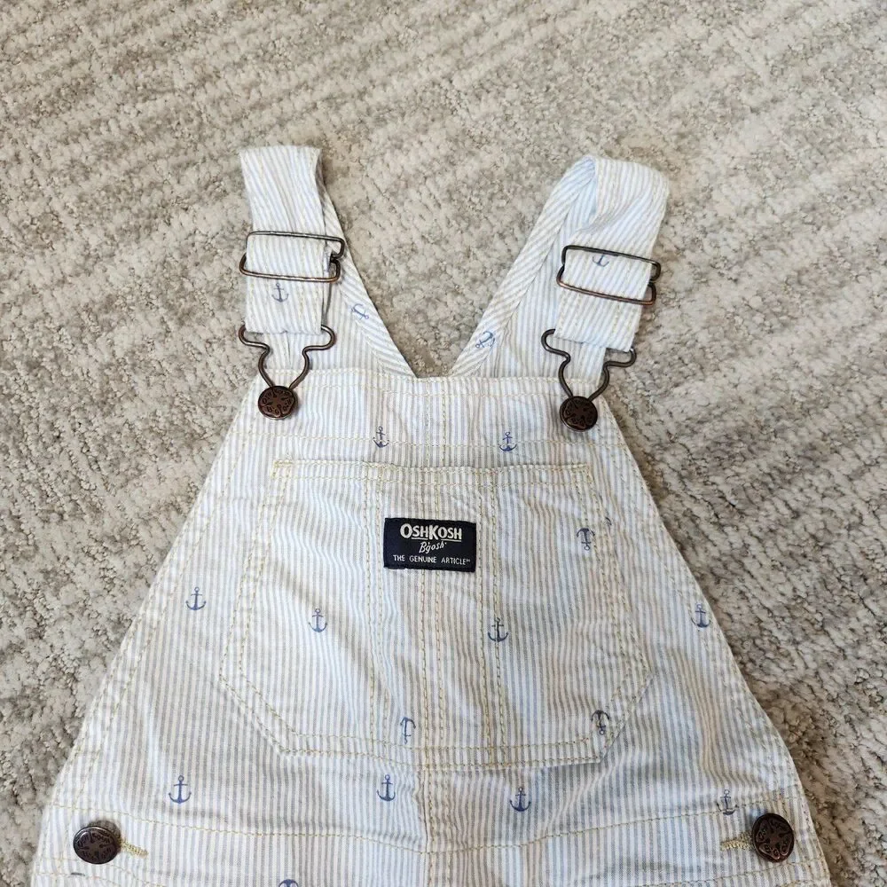 OshKosh B'gosh short anchor overalls blue size 5T